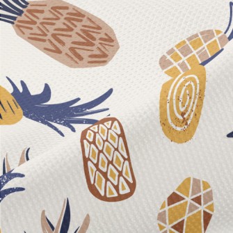 Line Geometric Pineapple Piqué