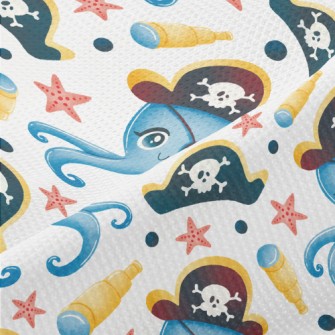 One-eyed Pirate Octopus Piqué