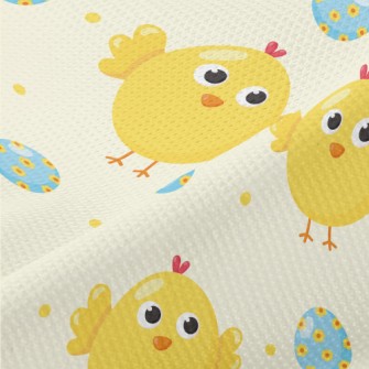 Cute Chicks And Eggs Piqué