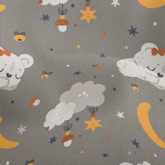 Cute Little Bear Falls Asleep Lightweight Performance Linen