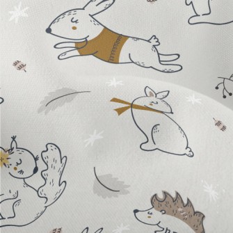 Rabbit, Squirrel And Hedgehog Lightweight Performance Linen