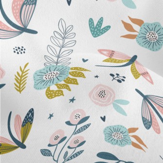 Fantasy Garden Insects Lightweight Performance Linen