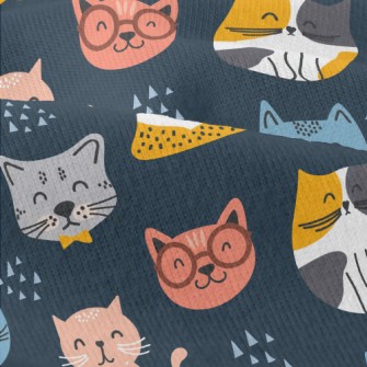 Smiling Faces Greeting Cats Modern Jersey