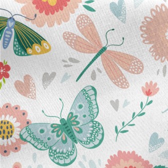 Garden Growing Insects Jersey Backed Fleece