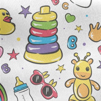Colorful Baby Toys Jersey Backed Fleece