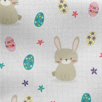 Easter Egg Bunny Jersey Backed Fleece