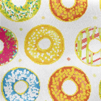Brightly Frosted Donuts Jersey Backed Fleece