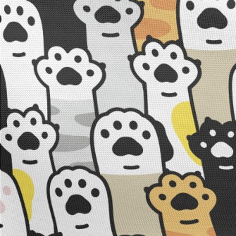 Cute Cat Paw Raising Hands Pongee