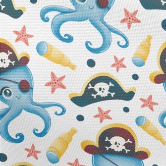 One-eyed Pirate Octopus Pongee