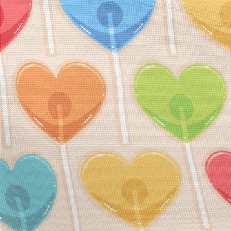 Colorful Love Lollipop Pongee