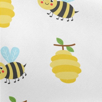 Honeycomb And Little Bees Pongee