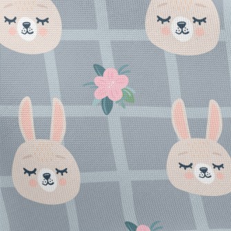 Soft Plaid Bunny Pongee