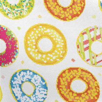 Brightly Frosted Donuts Pongee