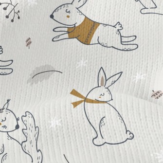 Rabbit, Squirrel And Hedgehog Stretch Jersey
