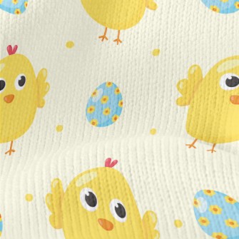 Cute Chicks And Eggs Stretch Jersey