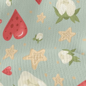 Love Flowers Stars Stretch Jersey