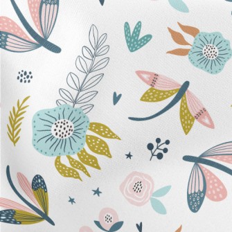 Fantasy Garden Insects Lightweight Cotton Poplin