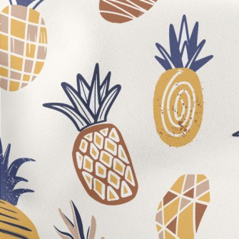 Line Geometric Pineapple Lightweight Cotton Poplin