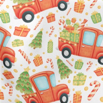 Merry Christmas Tree Transport Lightweight Cotton Poplin