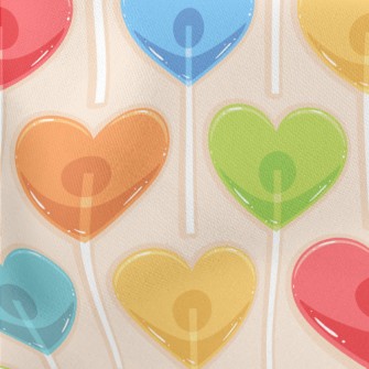 Colorful Love Lollipop Lightweight Cotton Poplin