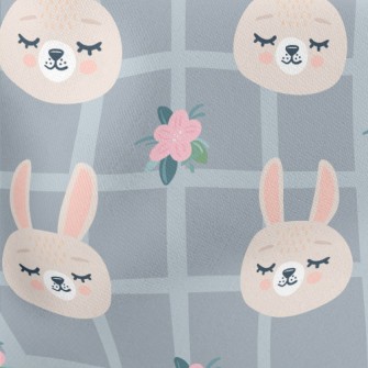 Soft Plaid Bunny Lightweight Cotton Poplin