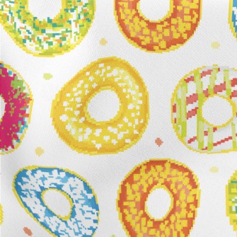 Brightly Frosted Donuts Lightweight Cotton Poplin