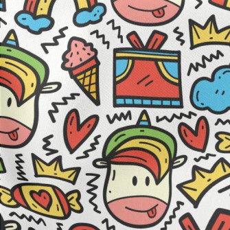 Unicorn Sneaks Snacks Lightweight Cotton Poplin