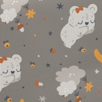 Cute Little Bear Falls Asleep Midweight Cotton Poplin