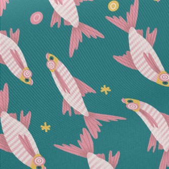Rare Ocean Fish Midweight Cotton Poplin