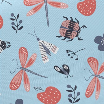 Brightly Colored Poisonous Ins Midweight Cotton Poplin