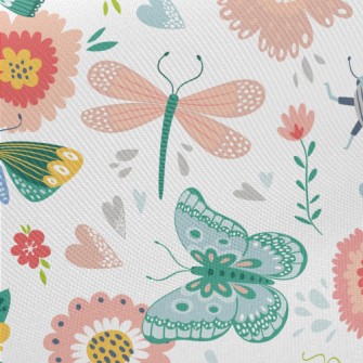 Garden Growing Insects Midweight Cotton Poplin