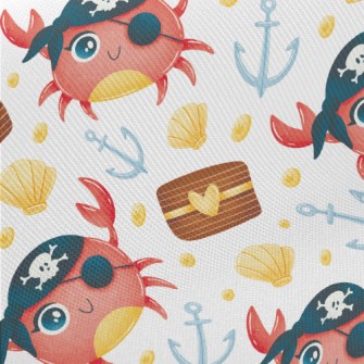 One-eyed Pirate Crab Midweight Cotton Poplin