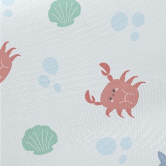 Crab Starfish Shell Midweight Cotton Poplin