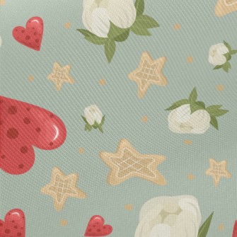Love Flowers Stars Midweight Cotton Poplin