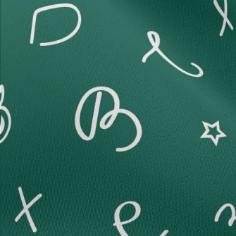 Text, Apple, Star, Geometric P Chiffon