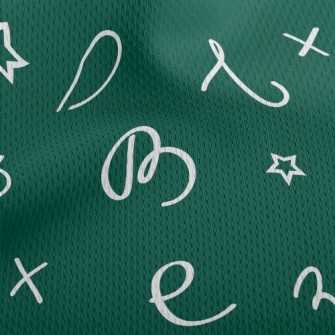 Text, Apple, Star, Geometric P Athletic Mesh Flat Back