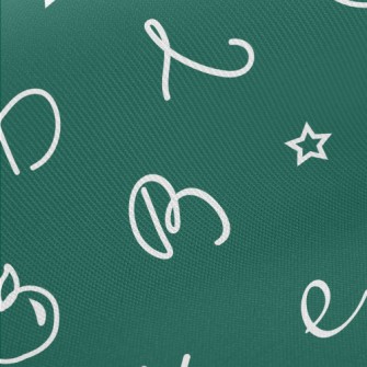 Text, Apple, Star, Geometric P Midweight Cotton Poplin
