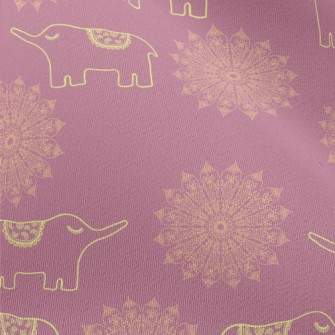 Hand Drawn Thai Elephant Chiffon