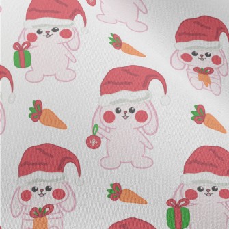 Pink Bunny Christmas Chiffon