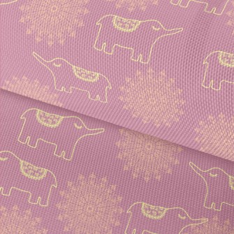 Hand Drawn Thai Elephant Waterproof Oxford