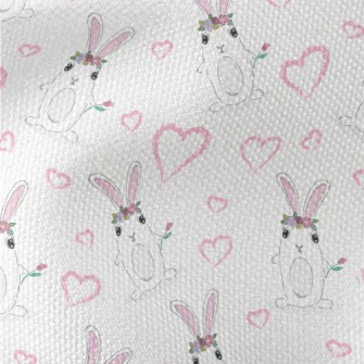 Rabbit With Flower Crown Waterproof Canvas