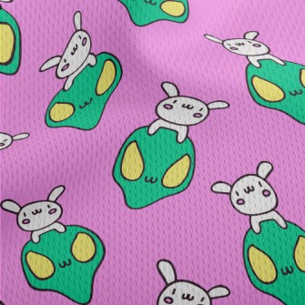 Alien And Cute Rabbit Athletic Mesh Flat Back