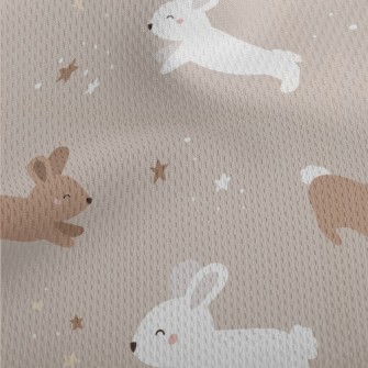 Happy Cute Rabbit Athletic Mesh Flat Back