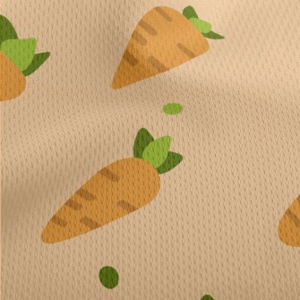 Cute Carrot Pattern Athletic Mesh Flat Back