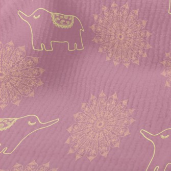 Hand Drawn Thai Elephant Terry