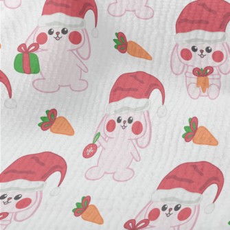 Pink Bunny Christmas Terry