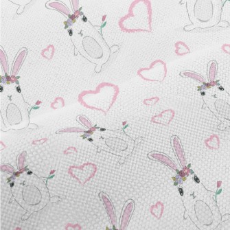 Rabbit With Flower Crown Performance Linen