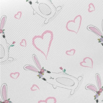 Rabbit With Flower Crown Twill