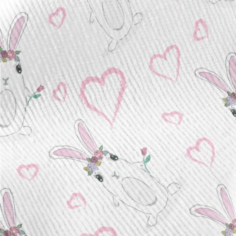 Rabbit With Flower Crown Standard Corduroy