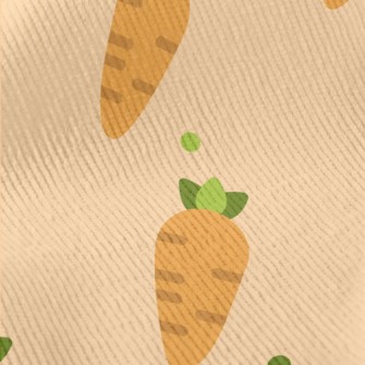 Cute Carrot Pattern Standard Corduroy